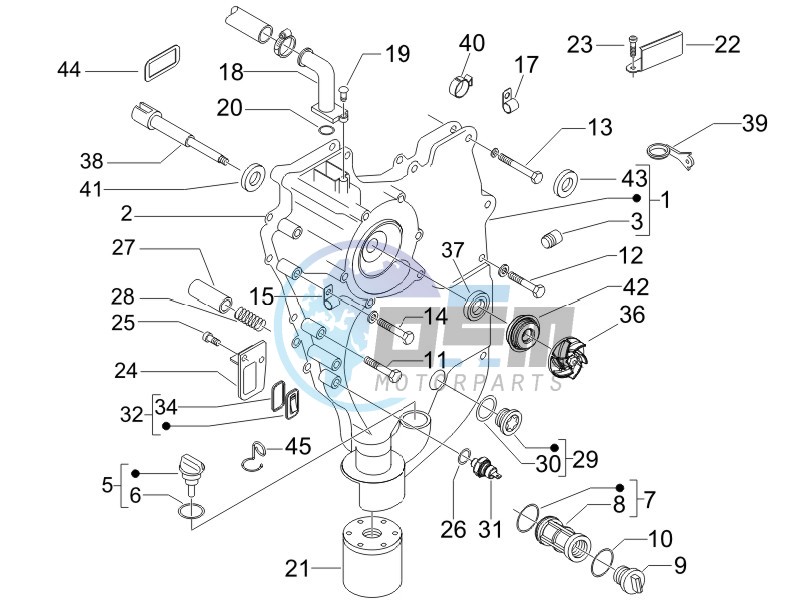 Flywheel magneto cover - Oil filter