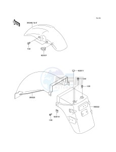 EX 500 D [NINJA 500R] (D6F-D9F) D7F drawing FENDERS