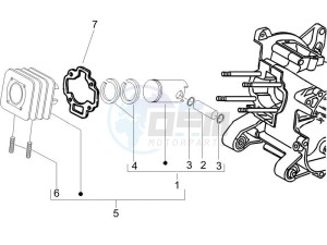 LX 50 2T E2 Touring (30Kmh) drawing Cylinder - piston - wrist pin unit