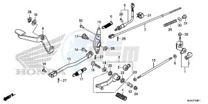 VT750SE Shadow E drawing PEDAL (VT750S)