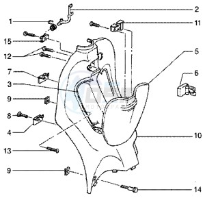 Liberty 50 4t drawing Front glove compartment