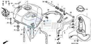 NT700VA UK - (E / MKH) drawing FUEL TANK