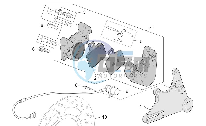 Rear master brake cylinder