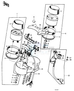 H1 D-F A [KH500] (D-F A8) [KH500] drawing METERS_IGNITION SWITCH -- 73-75 D_E_F & 76 A8- -