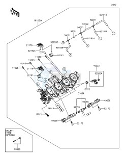 Z1000 ABS ZR1000GGF FR GB XX (EU ME A(FRICA) drawing Throttle