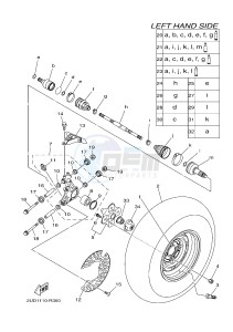 YFM700FWAD GRIZZLY 700 (2UDD) drawing REAR WHEEL