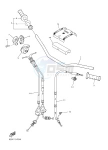 WR250F (2GBC 2GBD 2GBE) drawing STEERING HANDLE & CABLE