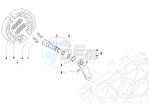 Fly 50 4t 4v drawing Rear brake - Brake jaw