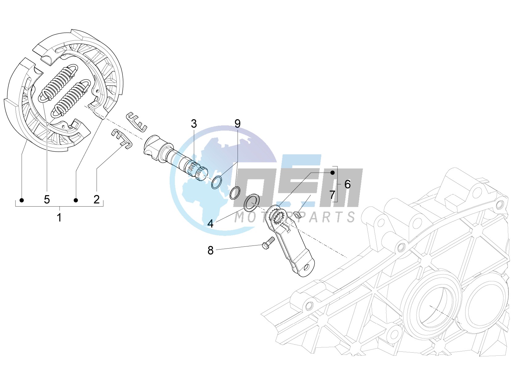 Rear brake - Brake jaw