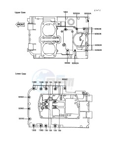 EN 450 A [454 LTD] (A6) [454 LTD] drawing CRANKCASE BOLT PATTERN