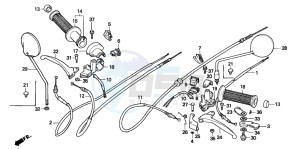 PK50M WALLAROO drawing HANDLE LEVER/SWITCH/CABLE