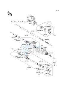 KAF 400 A [MULE 610 4X4] (A6F-AF) A8F drawing DRIVE SHAFT-PROPELLER