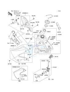 KLX 110 A (A1-A4) drawing FUEL TANK