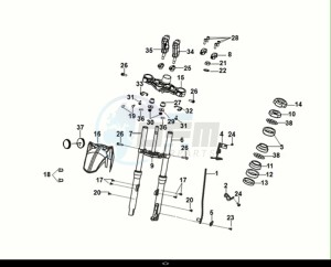 NH-T 200I (MG20BW-EU) (E5) (M1) drawing FR. FORK BRIDGE - STEERING STEM COMP