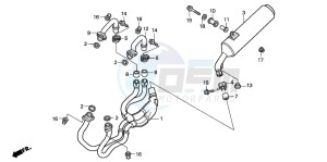 VFR800FI drawing EXHAUST MUFFLER (VFR800FIW/X)