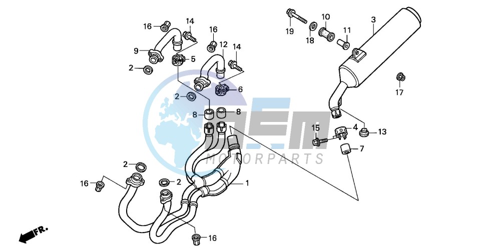 EXHAUST MUFFLER (VFR800FIW/X)