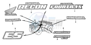 TRX250TM FOURTRAX RECON drawing MARK