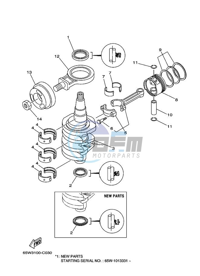 CRANKSHAFT--PISTON