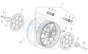 Tuono 1000 drawing Front wheel R version