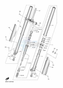 YZ250F (B7BL) drawing FRONT FORK