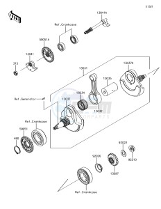 KX450F KX450HJF EU drawing Crankshaft