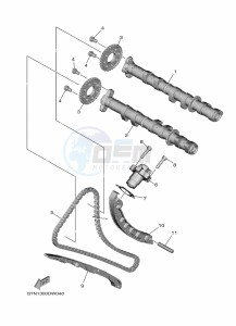 XSR900 MTM890-U (BMS1) drawing CAMSHAFT & CHAIN