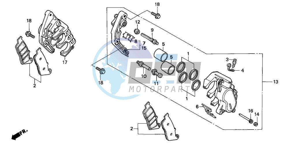 FRONT BRAKE CALIPER (CBR600FS/3F/T/3T/SET)