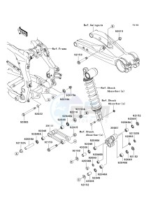 KSF 450 B [KFX450R MONSTER ENERGY] (B8F-B9FB) B9F drawing REAR SUSPENSION