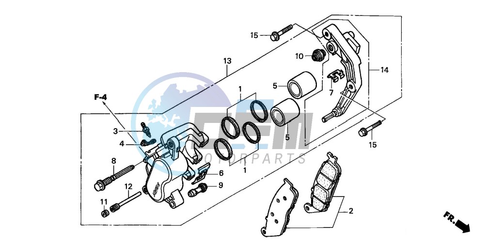 FRONT BRAKE CALIPER (CBF500)