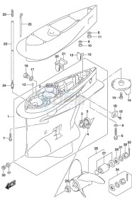 DF 225 drawing Gear Case (C/R)