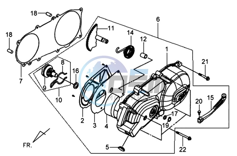 CRANKCASE COVER LEFT