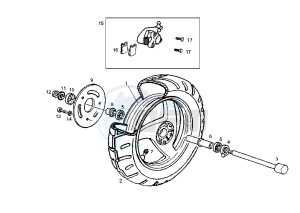 BOULEVARD 125-150 cc drawing FRONT WHEEL