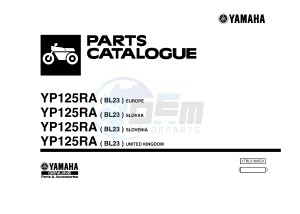 YP125RA X-MAX 125 ABS POLICE (BL23) drawing .1-Front-Page