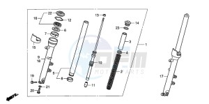 CBF1000 drawing FRONT FORK