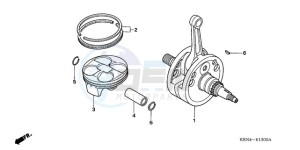 CRF250R9 Europe Direct - (ED / CMF) drawing CRANKSHAFT/PISTON