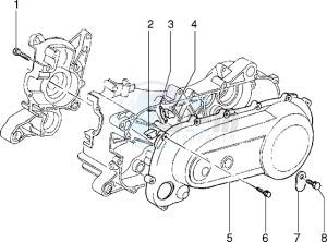 NRG 50 drawing Clutch cover