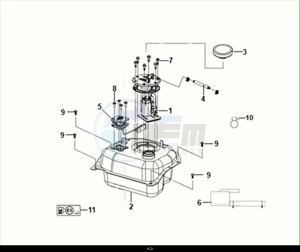 FIDDLE II 50 EFI (AF05W6-EU) (M2) drawing FUEL TANK