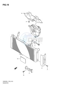 SV650S (E2) drawing RADIATOR