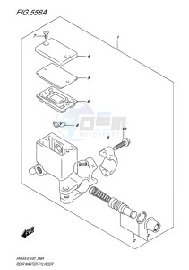 AN400 ABS BURGMAN EU-UK drawing REAR MASTER CYLINDER