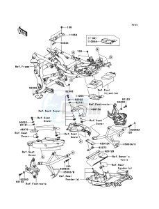 VERSYS KLE650B9F GB XX (EU ME A(FRICA) drawing Frame Fittings