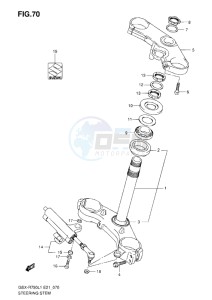 GSX-R750 drawing STEERING STEM