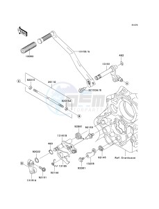 VN 1600 B [VULCAN 1600 MEAN STREAK] (B6F-B8FA) B7F drawing GEAR CHANGE MECHANISM