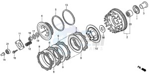 CBF500A drawing CLUTCH