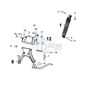 VIVA 2 SL4 EU drawing REAR SHOCK AND STAND