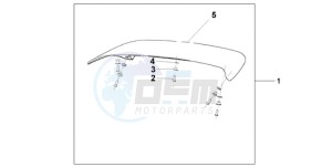 ST1300A9 Australia - (U / ABS MME) drawing TOP BOX SPOILER CANDY GLORY RED