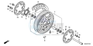 CB1100AD CB1100 ABS UK - (E) drawing FRONT WHEEL