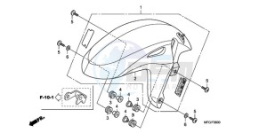 CB600FAA Europe Direct - (ED / ABS) drawing FRONT FENDER