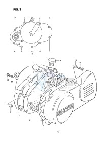 PV50 (E15) drawing CRANKCASE COVER (MODEL X)