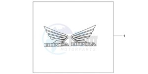 CB600F39 Spain - (SP / ST) drawing 3D LOGO KIT HONDA