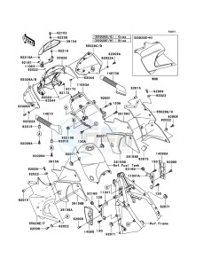 KLE500 KLE500B7F GB XX (EU ME A(FRICA) drawing Cowling